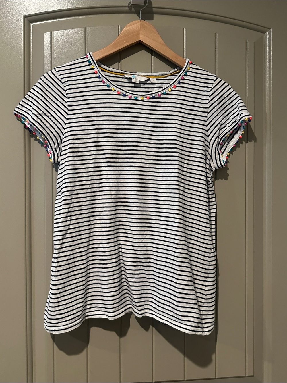 BODEN 'Charlie' Pom Pom Top S